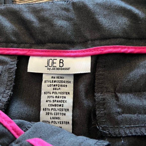 NWT Joe B by Joe Benbasset Charcoal Gray Semi Flare Leg Trouser Pants Size 7 - Picture 9 of 9